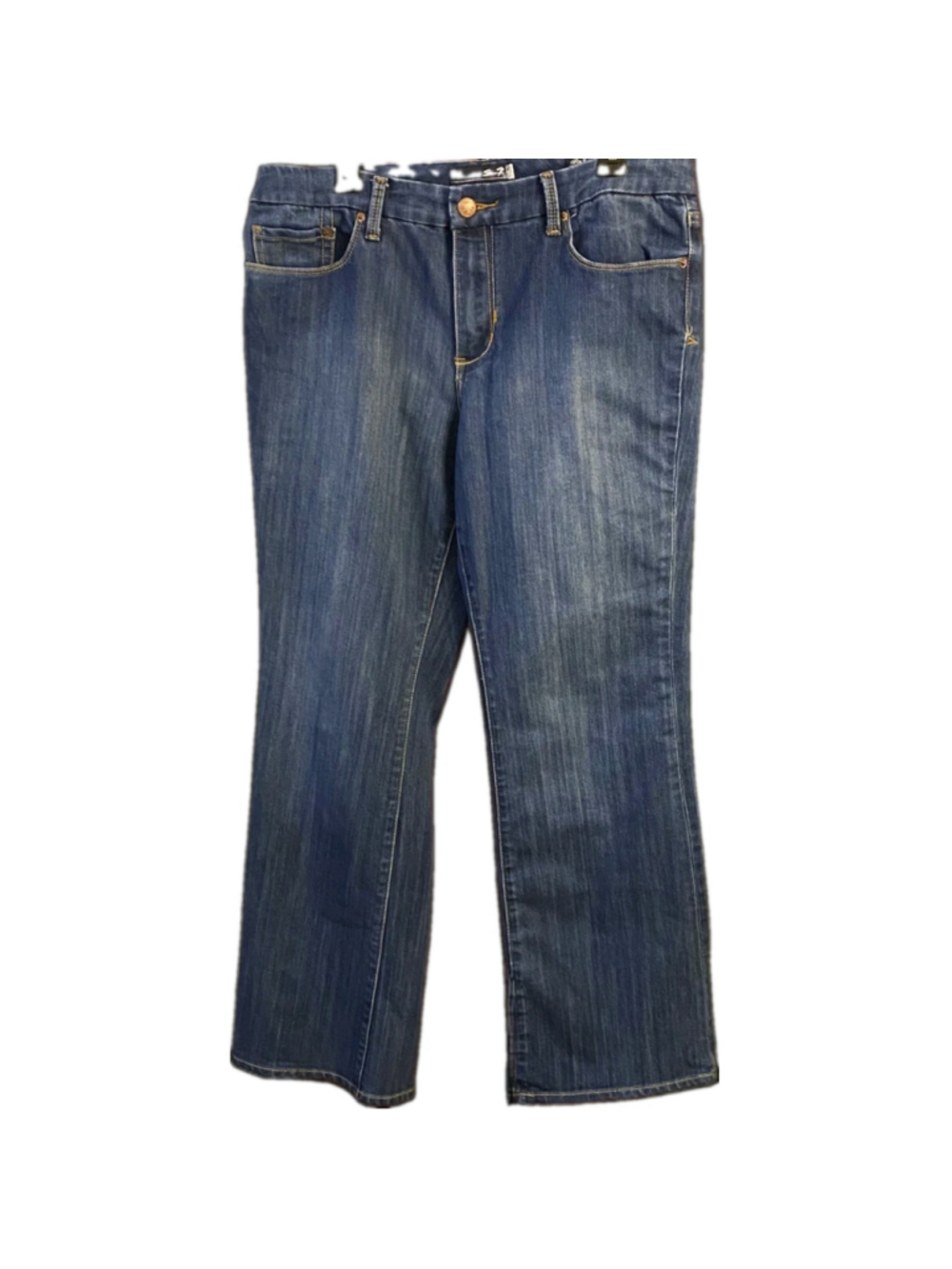 Seven7 Jeans Womens 14 Bootcut Medium Wash Stretch Denim Embroidered Pocket - Picture 3 of 9